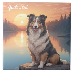 Tri Coloured Collie by Lake Ceramic Tile