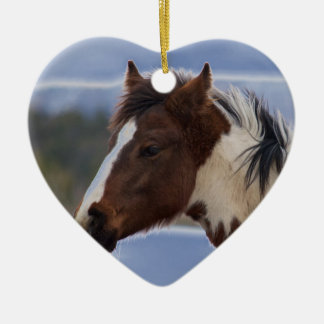 Tri-Coloured Horse Ceramic Tree Decoration