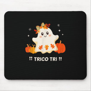 Tri Cute Halloween Spooky Mexican Ghost Spanglish  Mouse Pad