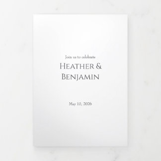 Tri Fold Wedding Invitation Template