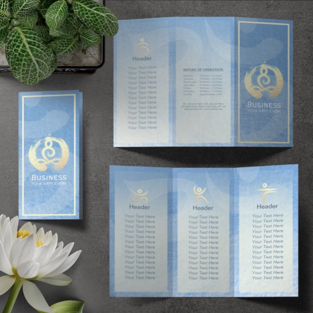 Tri-Fold Yoga Massage Brochures Meditation Posture (Creator Uploaded)