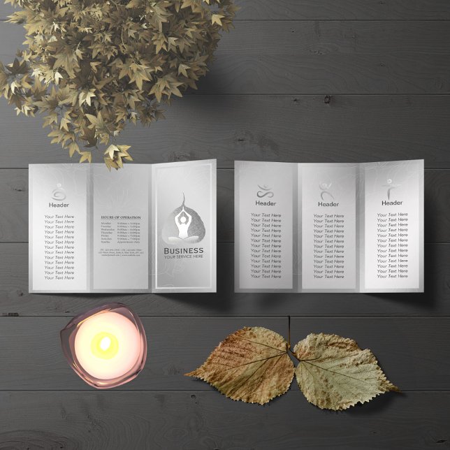 Tri-Fold Yoga Studio Brochures Meditation Studio (Creator Uploaded)