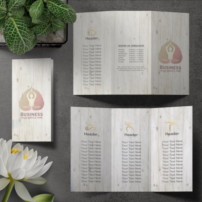 Tri-Fold Yoga Studio Brochures Meditation Studio (Creator Uploaded)