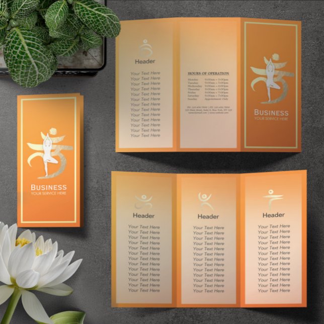 Tri-Fold Yoga Studio Brochures Root Chakra Mantra (Creator Uploaded)
