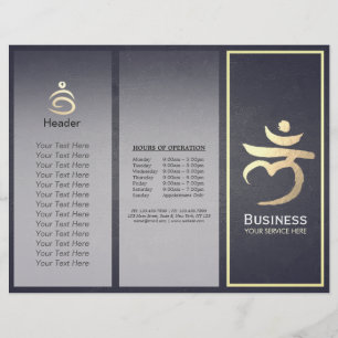 Tri-Fold Yoga Studio Brochures Root Chakra Mantra