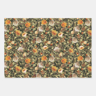 Tri-Garden Floral Vintage Pattern Wrapping Sheets