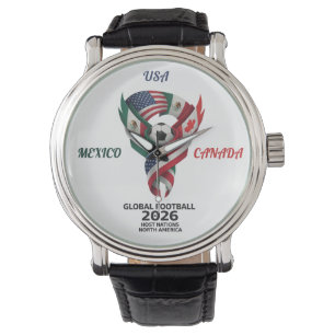 Tri-Nation Flag Wristwatch   2026 Match Date 