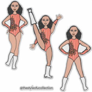 Tri-Pose Dancer Flamingo #2 Sticker