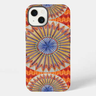 Tri Rainbow and Orange Chevron iPhone 13 Case