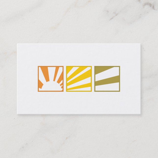 Tri-Squares - Sunset Business Card (Front)