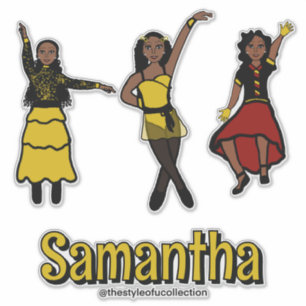 Tri- Styled Red Yellow Black Dancer