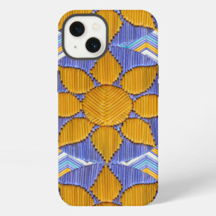 Tri Sunflower Blue Chevron iPhone 13 Case