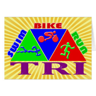 TRI Triathlon Swim Bike Run PYRAMID Design