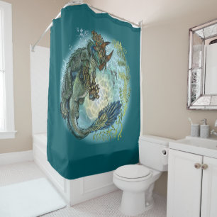 Tri-turtletops Dinosaur Shower Curtain