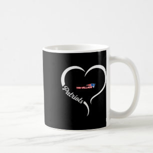 Tri-village Patriots Logo Half Heart Slogan Hs  Coffee Mug
