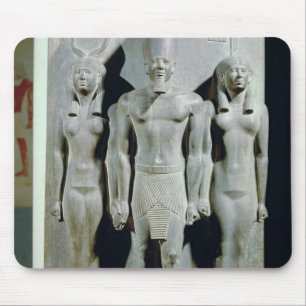 Triad of Menkaure with the goddess Hathor Mouse Pad