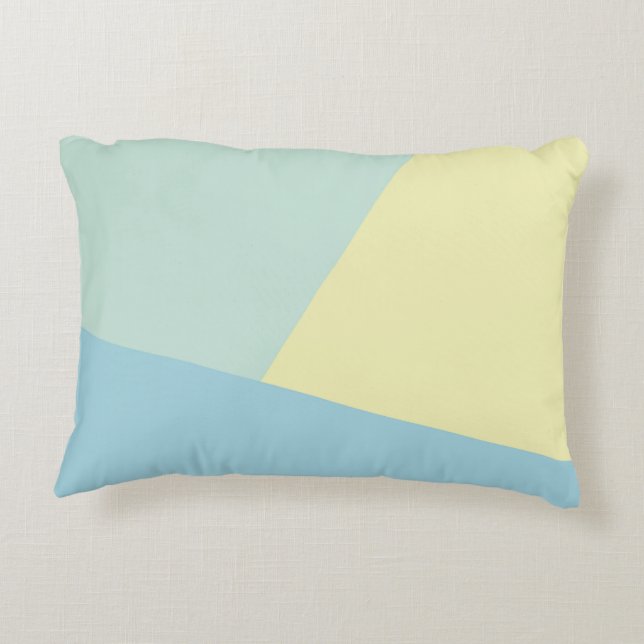 Triadic Tones - Modern Colour Block Accent Pillow (Back)