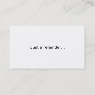 Trial appointment reminder card