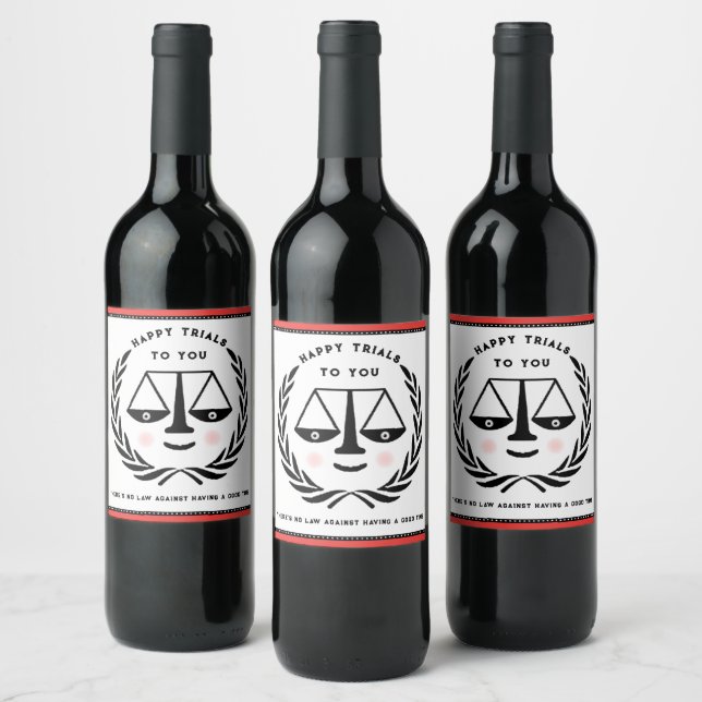 Trial Lawyer Wine Label (Bottles)