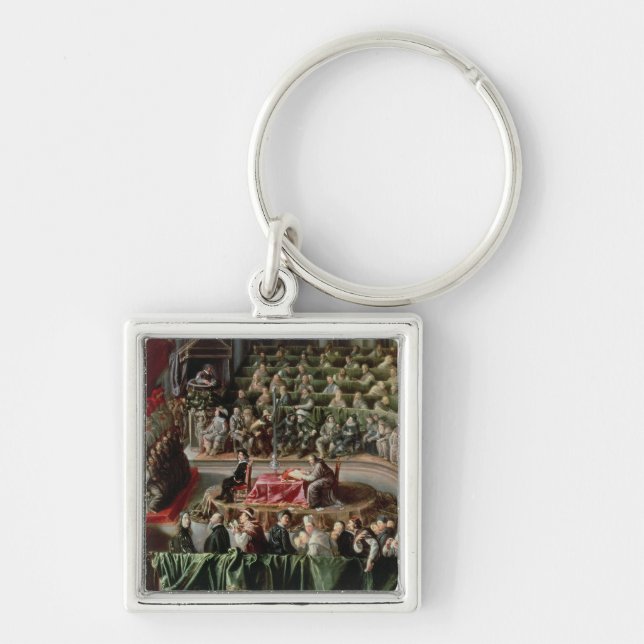 Trial of Galileo, 1633 Key Ring (Front)