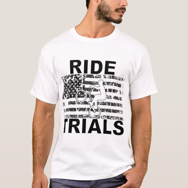 TRIALS BIKE RIDE TRIAL BICYCLE T-Shirt (Front)