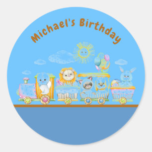 Trian Animal party bag gift tags