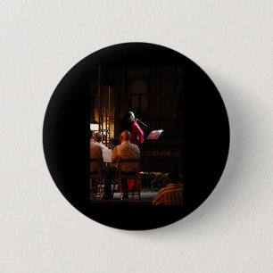 Triana Seville Singer On Stage Vertical 6 Cm Round Badge