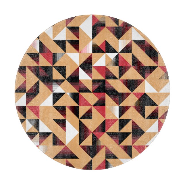 Triangle Abstract, Retro Elegant Beauty. Cutting Board (Front)