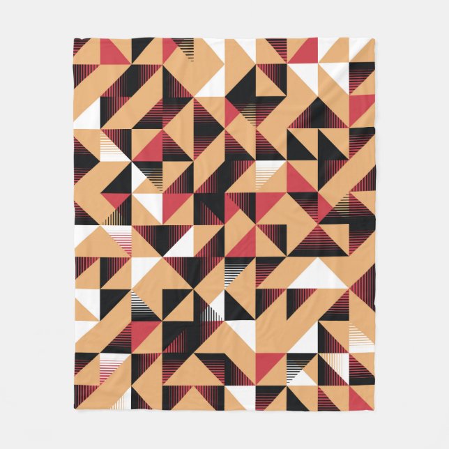 Triangle Abstract, Retro Elegant Beauty. Fleece Blanket (Front)
