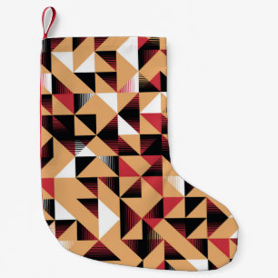 Triangle Abstract, Retro Elegant Beauty. Small Christmas Stocking