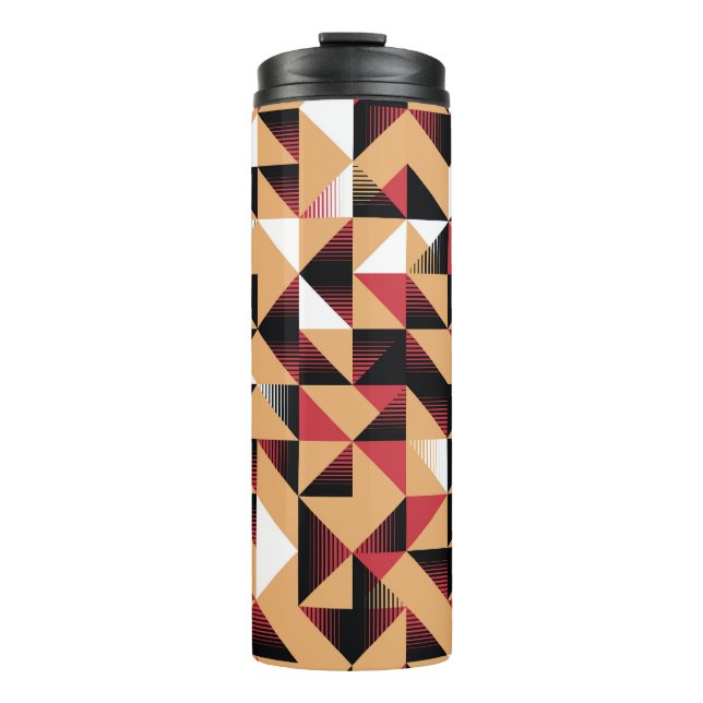 Triangle Abstract, Retro Elegant Beauty. Thermal Tumbler (Front)