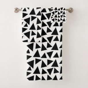 Triangle Black Triangle Bath Towel Set