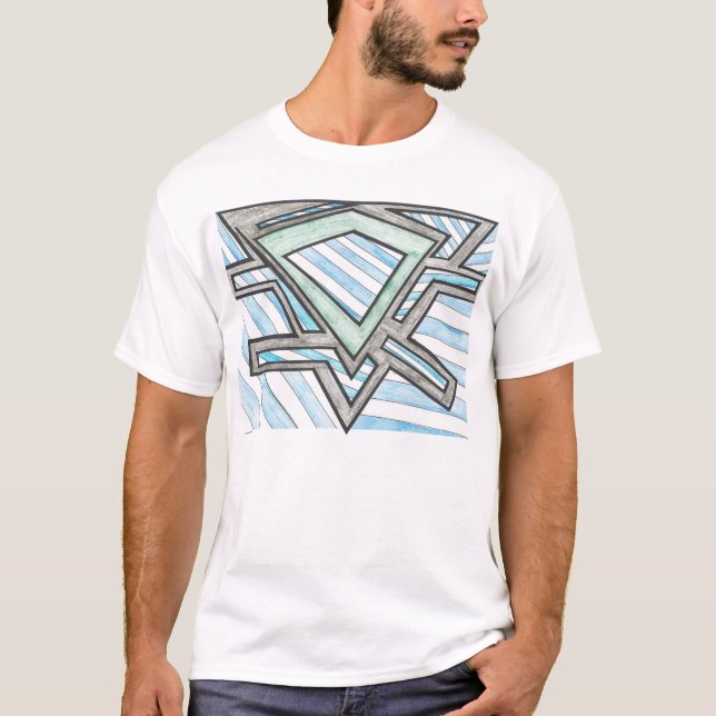 Triangle Blocks Motif T-shirt (Front)