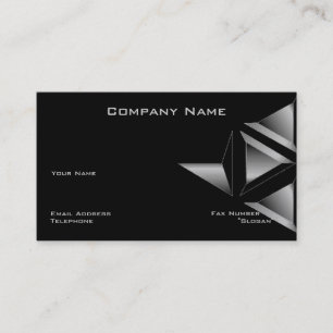 Triangle Business Card   Premium   Black Design