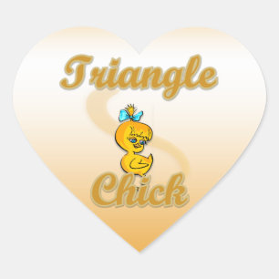 Triangle Chick Heart Sticker