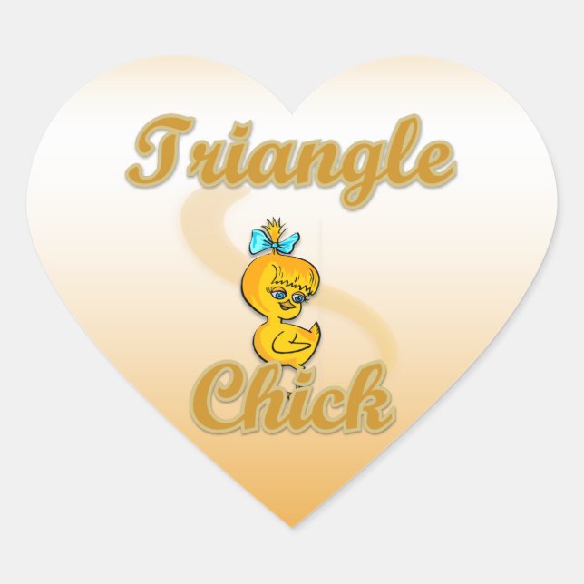 Triangle Chick Heart Sticker (Front)