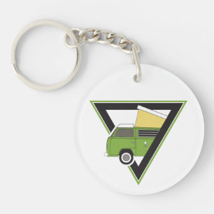 triangle classic green bus key ring