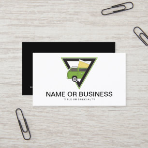 triangle classic green camper van business card