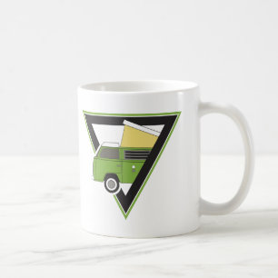 triangle classic green camper van coffee mug