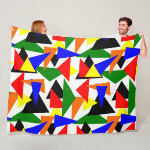 Triangle Collage Fleece Blanket