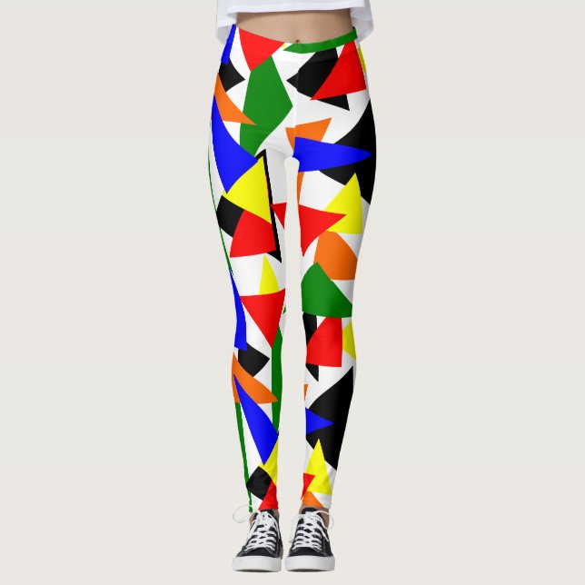 Triangle Collage  Leggings (Front)