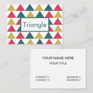 Triangle Colourful Geometric Triangle Pattern Business Card