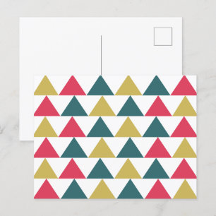 Triangle Colourful Geometric Triangle Pattern Postcard