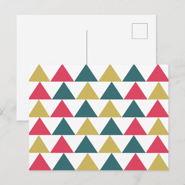 Triangle Colourful Geometric Triangle Pattern Postcard (Front/Back)