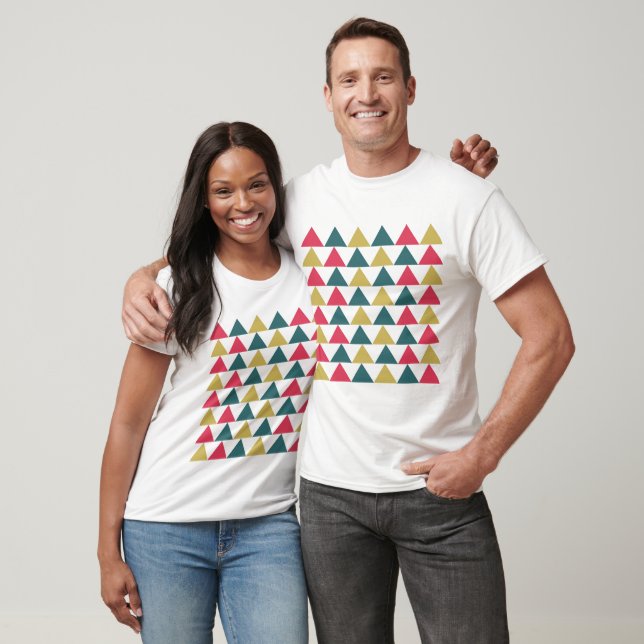 Triangle Colourful Geometric Triangle Pattern T-Shirt (Unisex)