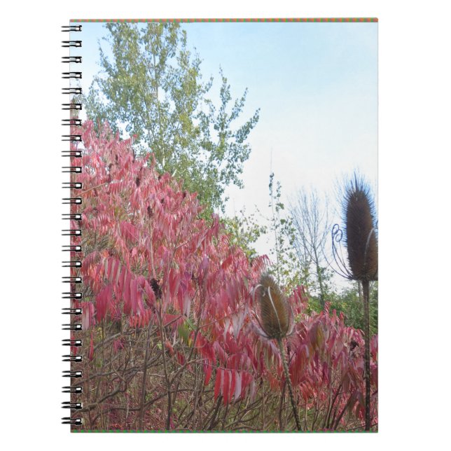 Triangle Colourful Nature Print Goodluck warm fall Notebook (Front)