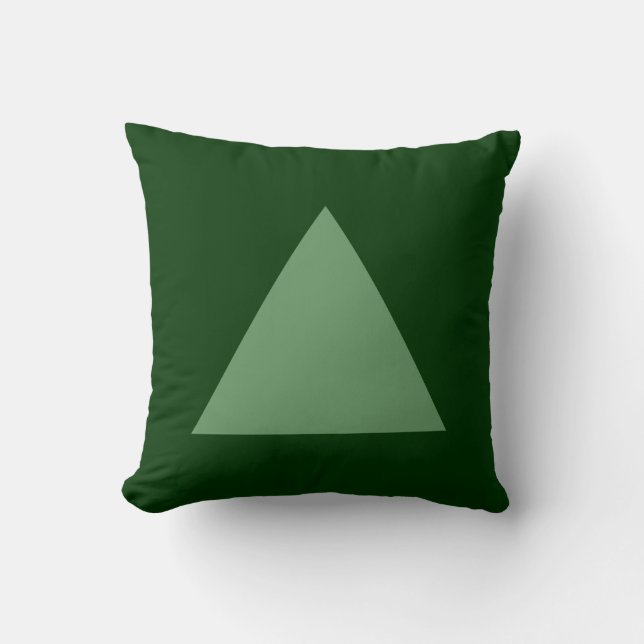 Triangle Colours - Army Green on Dk Green Cushion (Front)