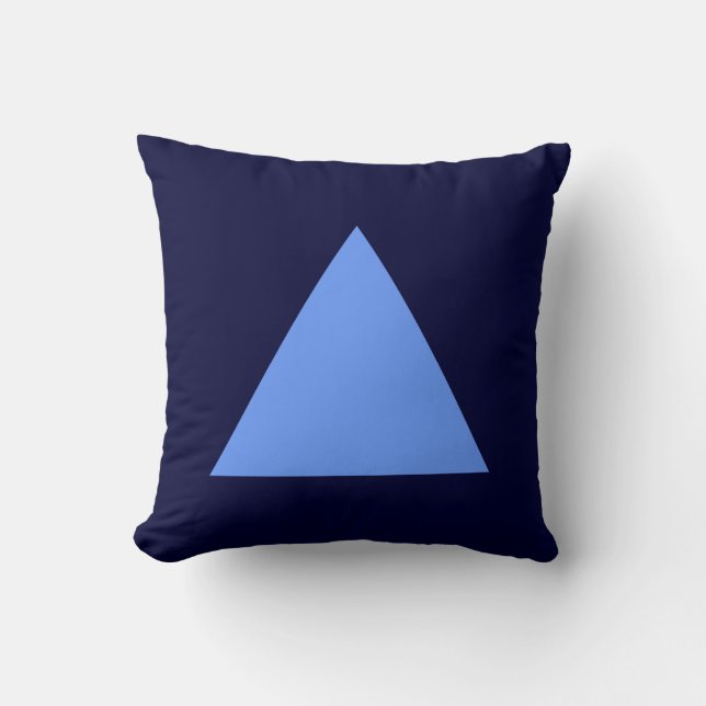 Triangle Colours - Baby Blue with Dk Navy Cushion (Front)