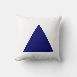Triangle Colours - Dp Navy and White Cushion