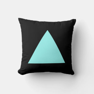 Triangle Colours - Ice Blue and Black Cushion